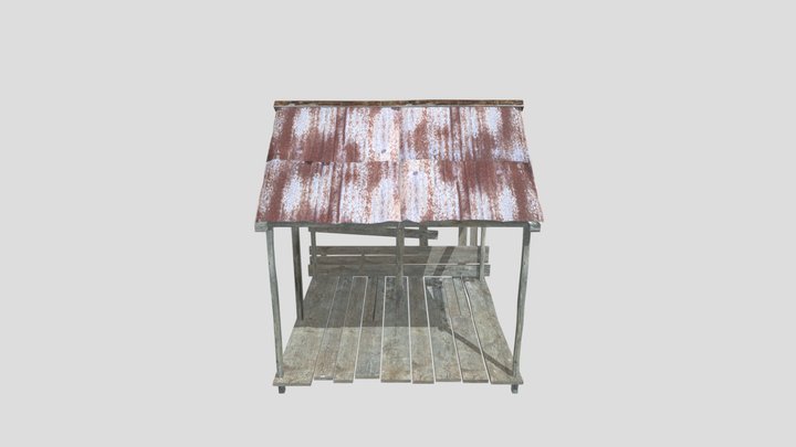 Tin Wood Shed 3D Model