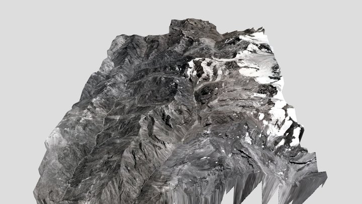 Valles Yerba Loca-San Francisco-Río Blanco 1955 3D Model