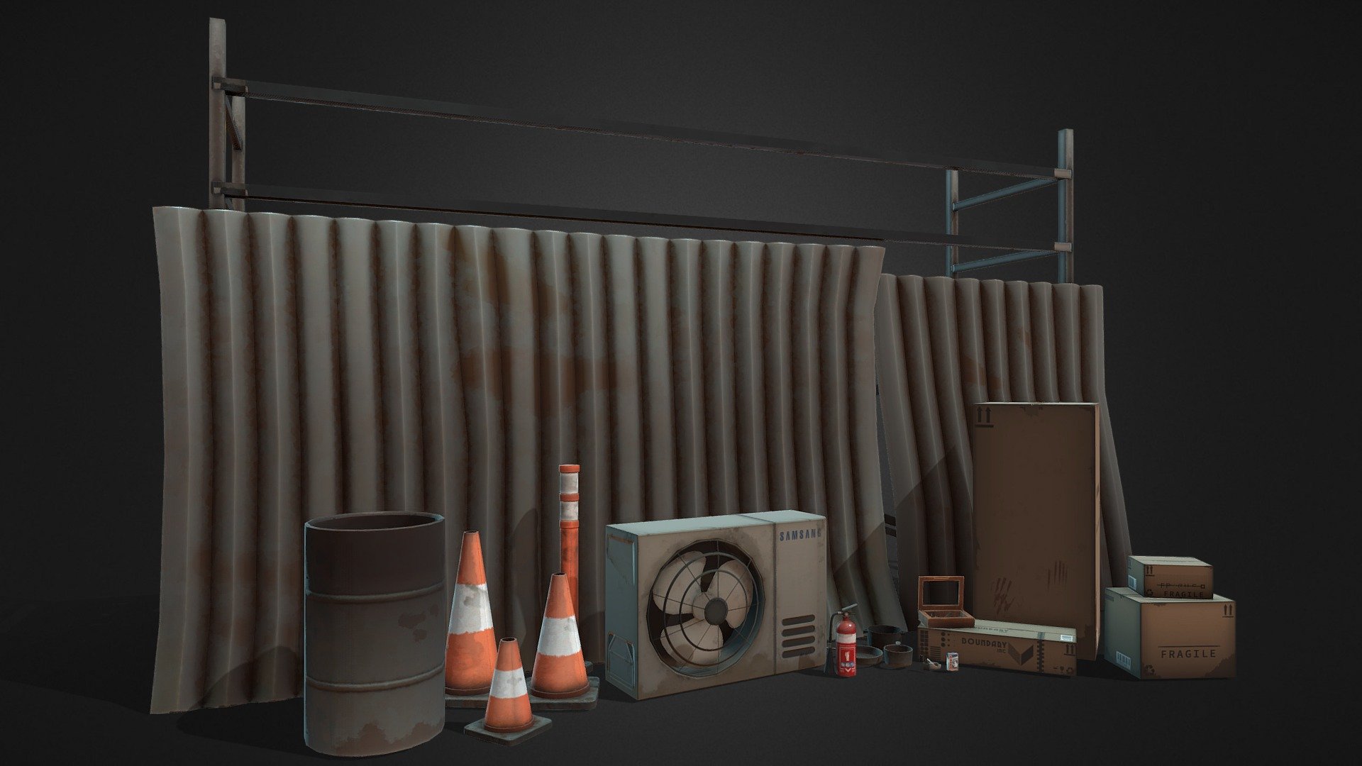 Walking Dead Saints and Sinners Inspired Props 2 — Sketchfab embed 3D viewer