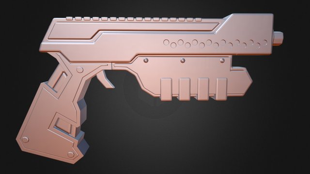 Sci-fi Gun 001 3D Model