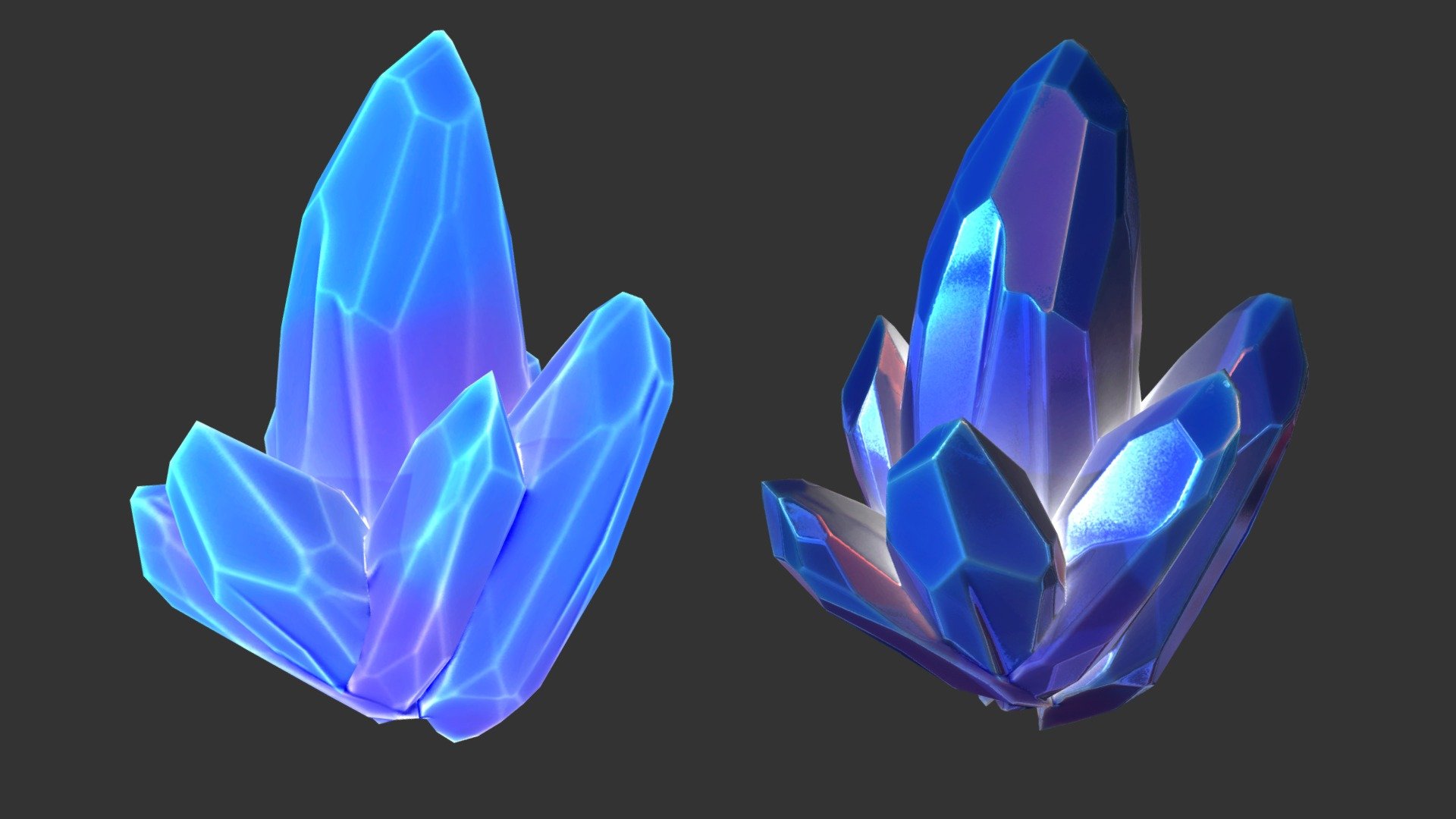 Crystals 3D Model. 