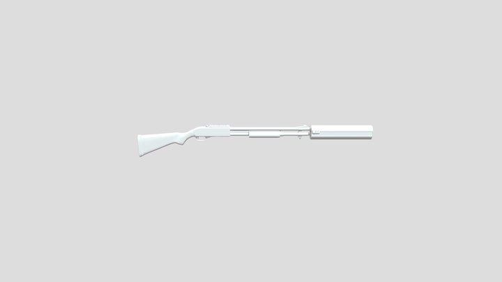 Remington 870. Rigged 3D Model