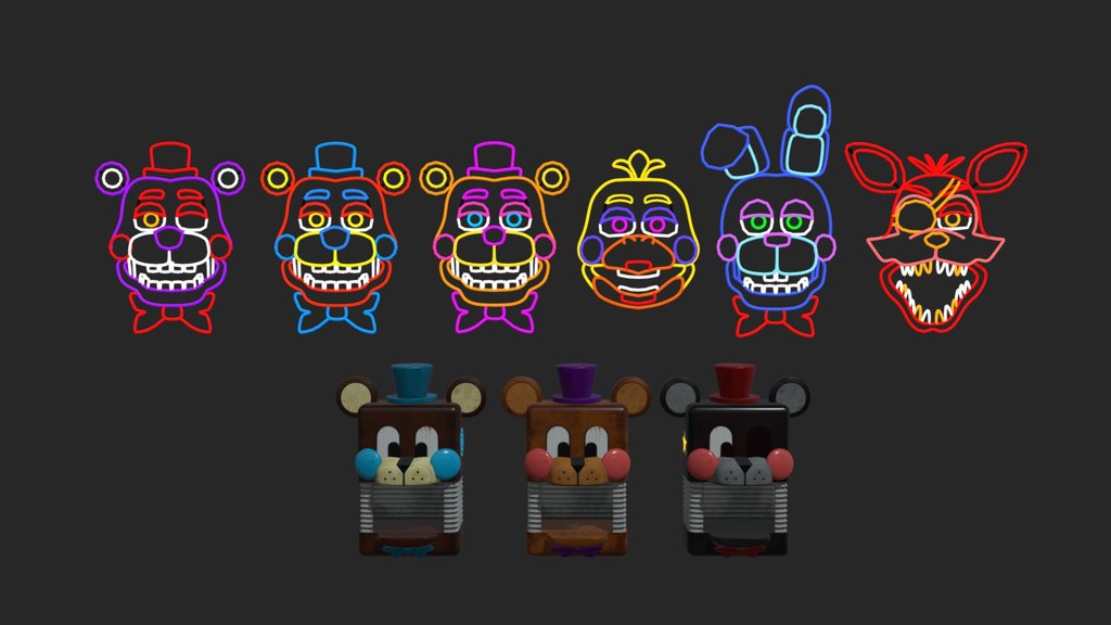 Fnaf - A 3D model collection by killar_beh - Sketchfab