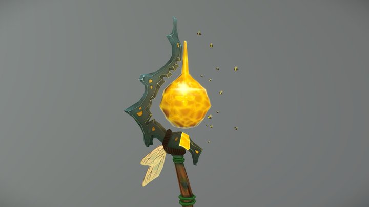 Honey Staff - WoW inspired weapon 3D Model