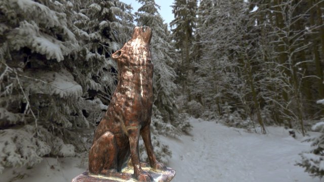 Thunderwolf statue 3D Model