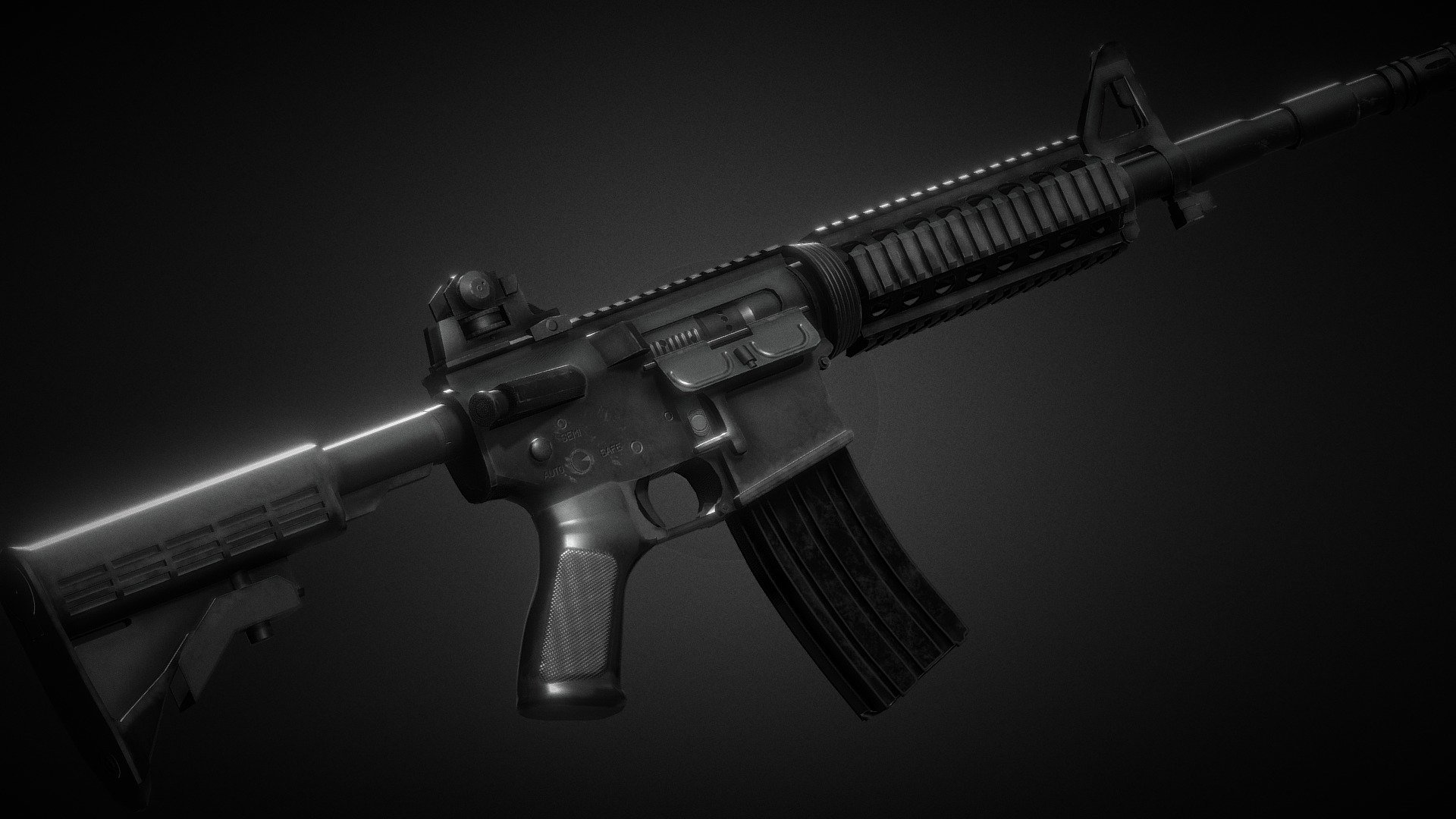 Lowpoly Game-Ready M4A1 - Buy Royalty Free 3D model by AbderraoufBenoud ...