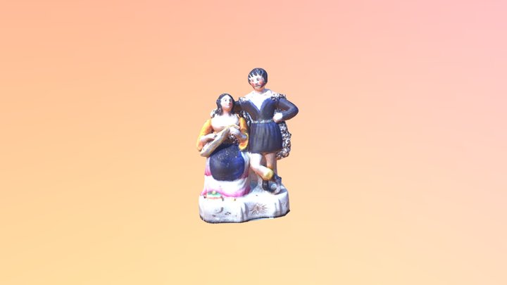 Queen Victoria and Prince Albert Courting 3D Model