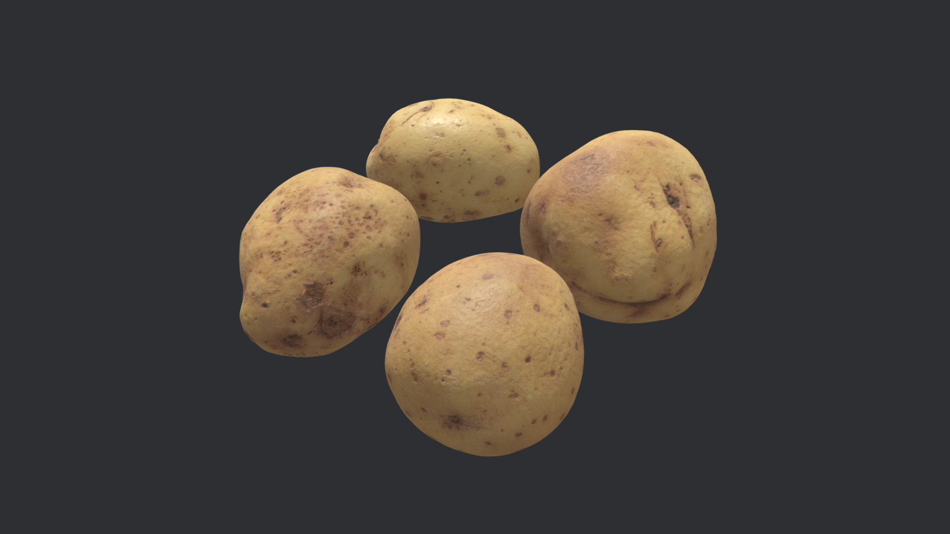 3D model Maris Piper Potatoes - This is a 3D model of the Maris Piper Potatoes. The 3D model is about a group of potatoes.