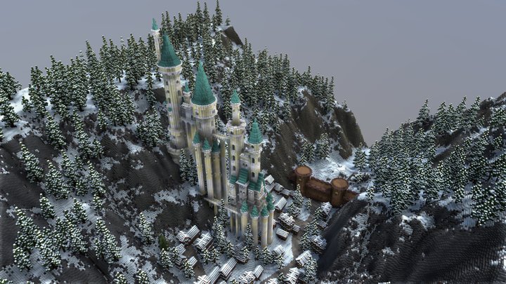 Snowfall Castle 3D Model