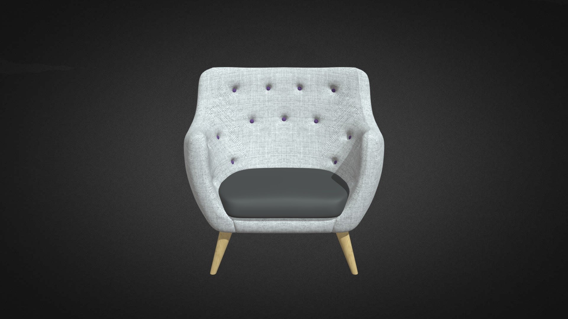 Poet Style Armchair Hire — Sketchfab embed 3D viewer