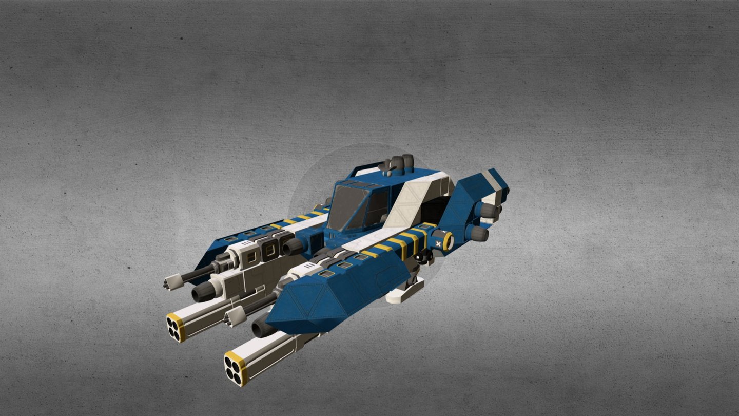 Blue Fighter from Space Engineers game