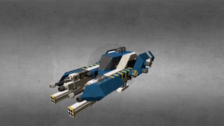Blue Fighter from Space Engineers game 3D Model