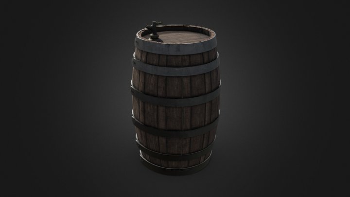 Oak Barrel - 4096px² – Free 3D Model STL