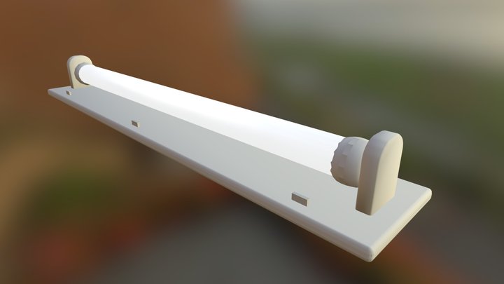 Fluorescent Light Fixture 3D Model