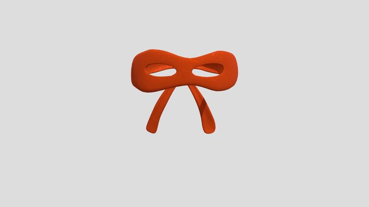 Ninja Bandana - Orange 3D Model