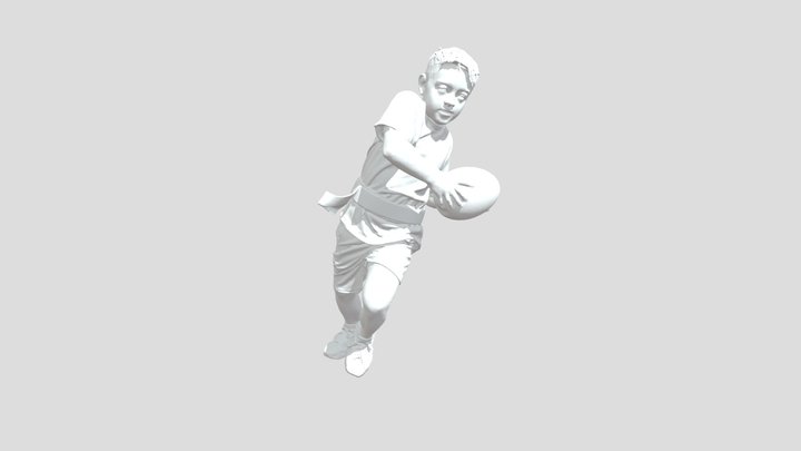 Rugby Action Moment 3D Model