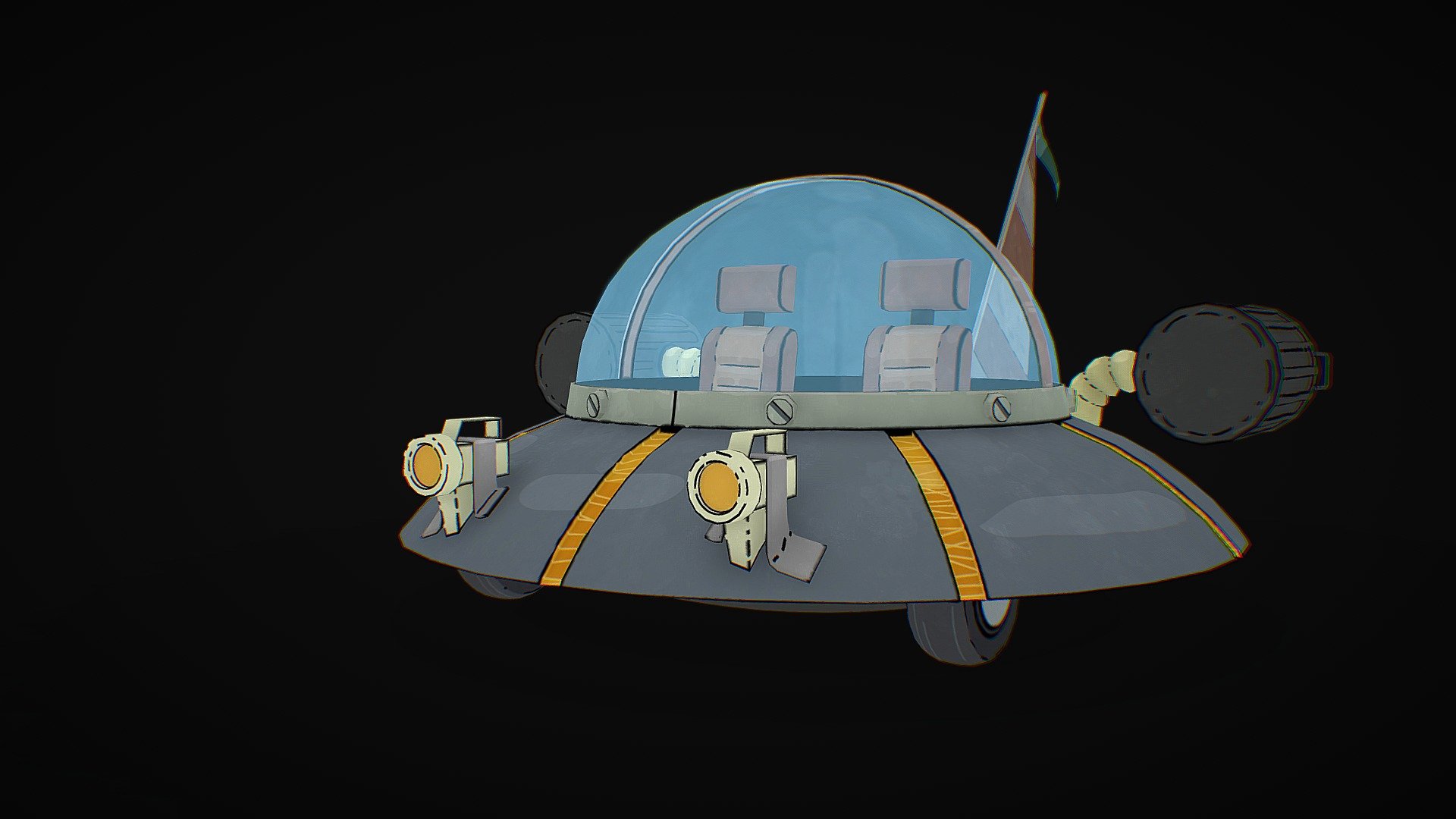 Rick and Morty - spaceship - 3D model by kpulka (@kpulka) [04a89bf]