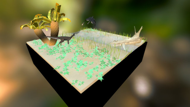 Morrison formation diorama 3D Model