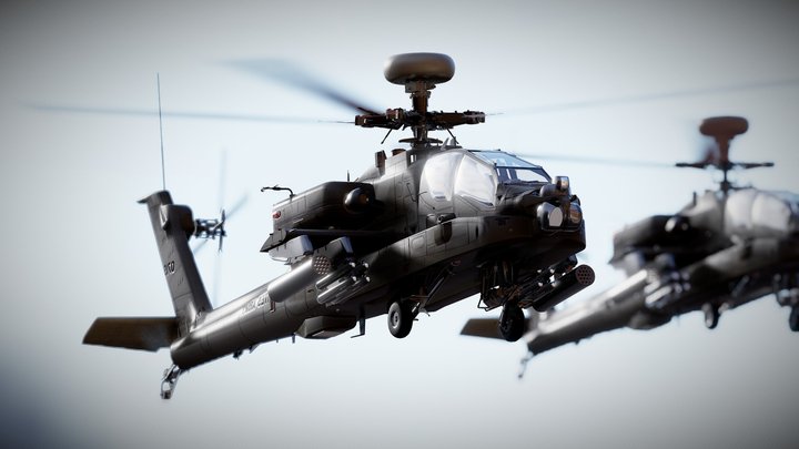 AH-64 suqad flight 3D Model