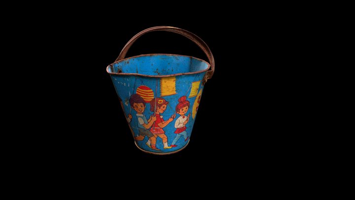 Vintage Children's Bucket 3D Model