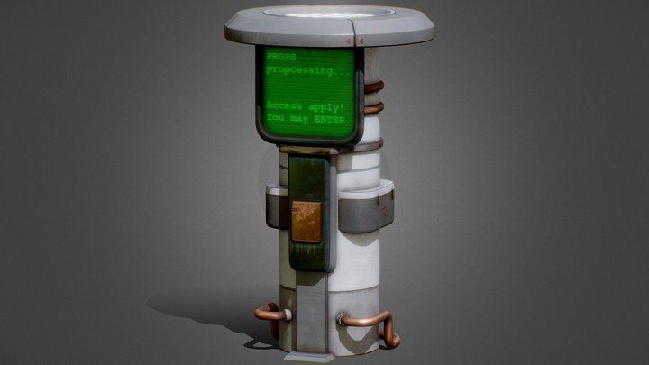Sci-fi Terminal 3D Model