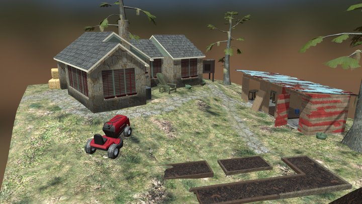 DAE Diorama retake – Small farm 3D Model