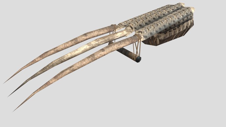 Low Poly Bone Claw 3D Model