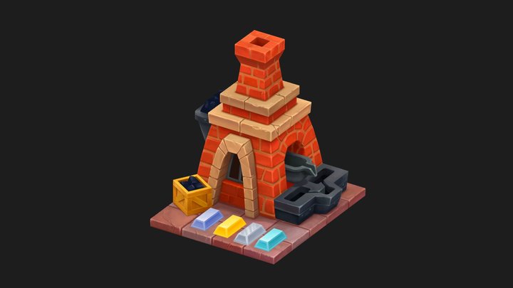 Melting furnace 3D Model