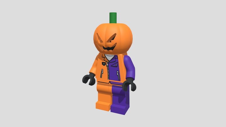 Pumpkin Man - Lego 3D Model