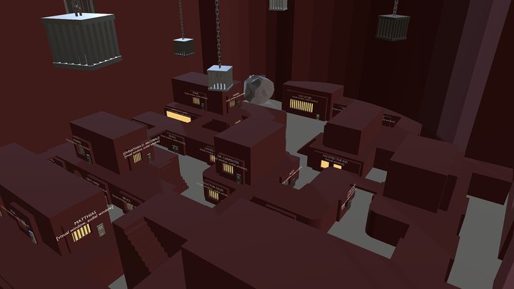 HMT Stockade Prison Layout 3D Model