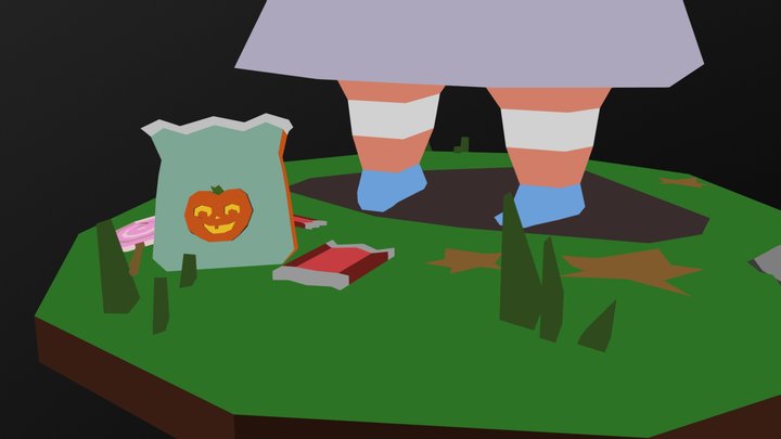 The Lowest Poly Trick or Treater 3D Model