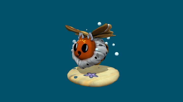 Sea Moth (With Base) 3D Model