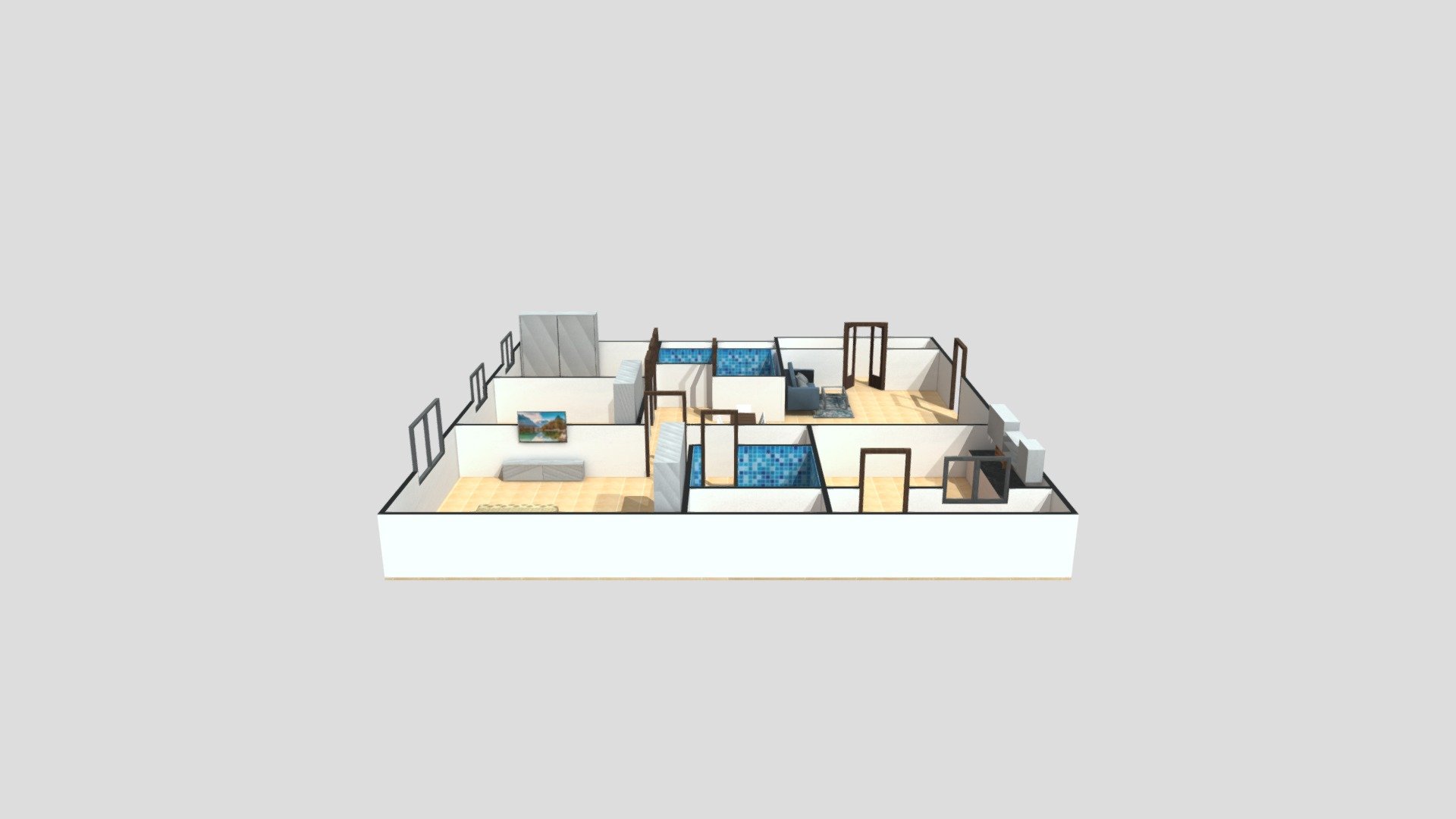 3 BHK ULTIMA UNIT 2 EAS FACING 2188 SQ.FT render