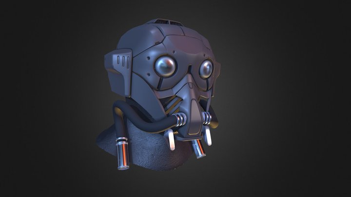 Sci-fi helmet 3D Model