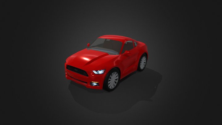 Stylized F*rd Mustang GT 2015 3D Model