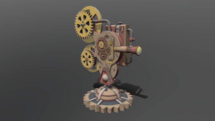 Steampunk Projector 3D Model