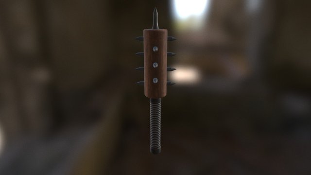 Club with spikes (weapon) 3D Model