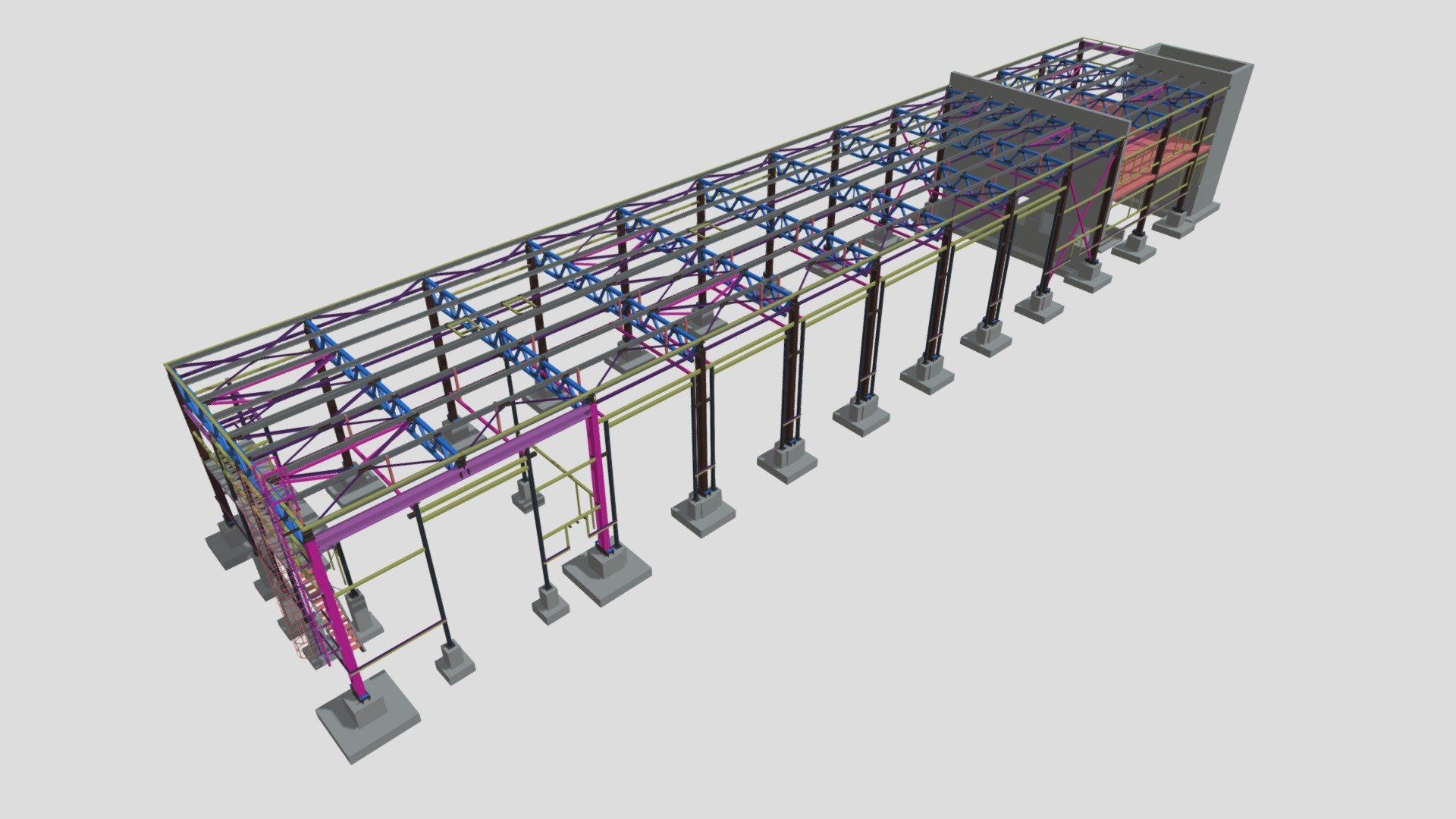 Workshop for maintenance of forklift trucks