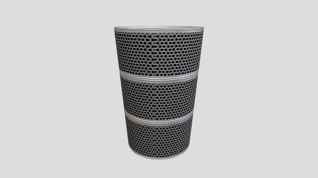 Lowpoly Trashcan With Holes