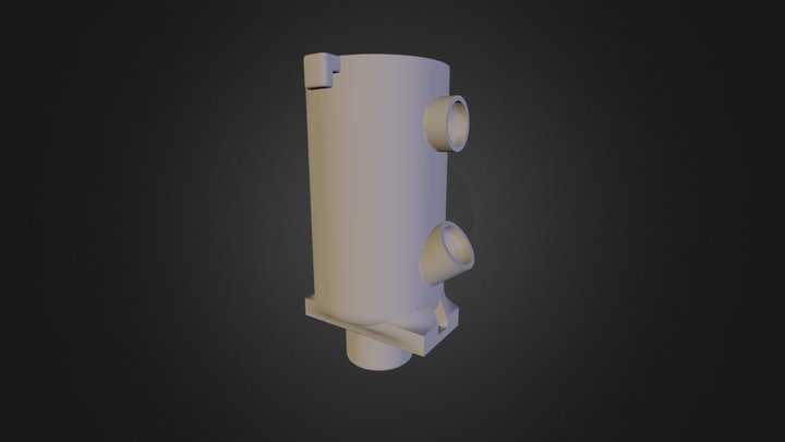 Bioprinter Syringe Extruder Water Jacket - Outer 3D Model