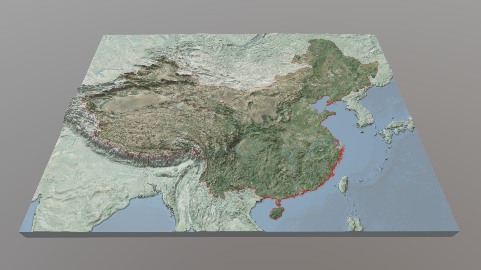 China Relief Map 15x20 V2 3d Model By Smartmapps 04b6989 Sketchfab