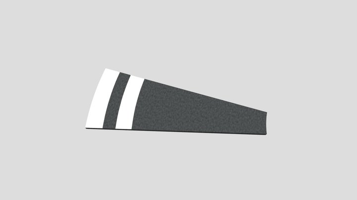 MAG Double White Right One Meter Curve 15 – Modèle 3D gratuit STL