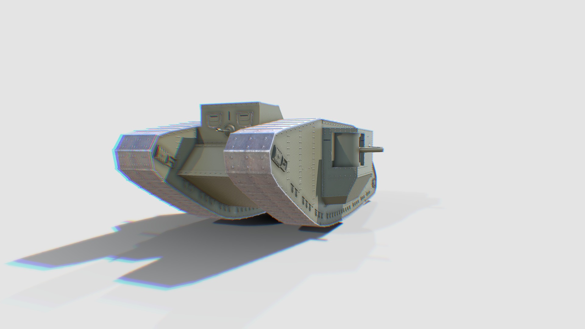 3D model Mark 4 - This is a 3D model of the Mark 4. The 3D model is about a model of a space ship.