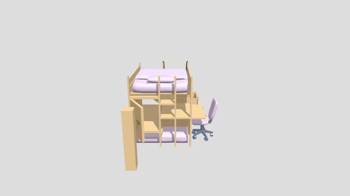 BB Bunk Bed 3D Model