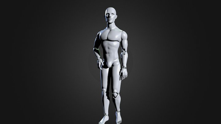 Action Figure Posed 3D Model