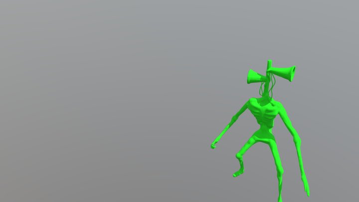 green siren siren rig with animation 3D Model