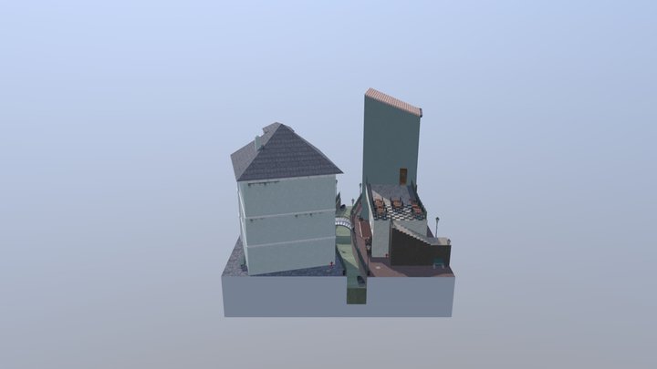 1DAE10 Piens Axel City Scene 3D Model
