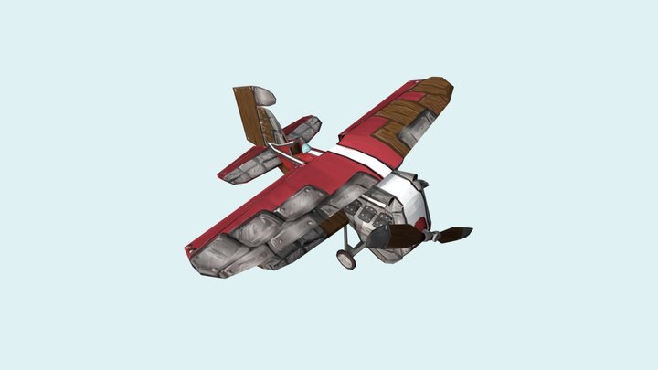 Rusty the plane |Boeing PW-9 Stylized  | DAE 3D Model
