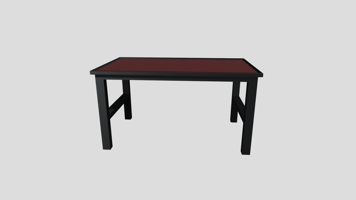 Red Table 3D Model