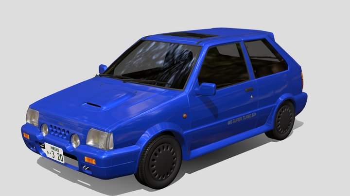 1989-1992 Nissan March Superturbo - 3D model by Ezo [04bcf50